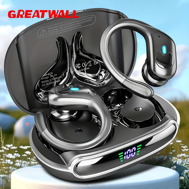 

Greatwall Wireless Earphones Tws Headphones Hifi Music Stereo Sport Headset Charging Display With Mic Led Display Hd Call Earbuds