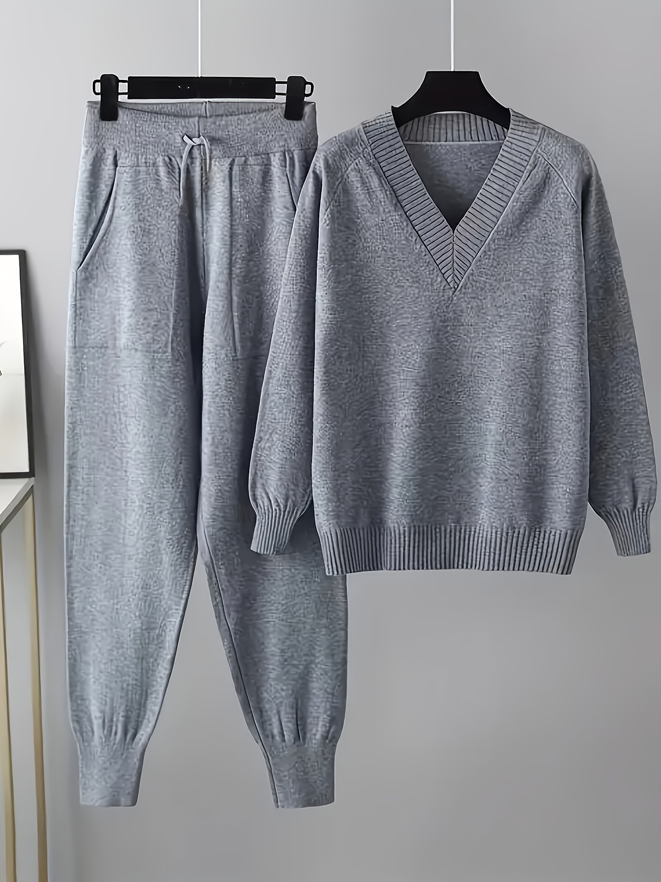 Ladies Casual Sweater and Pants Set