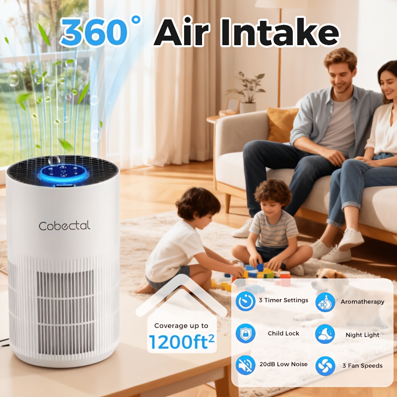 Home, Bedroom, and Office Air Purifier, Compact Air Purifier with... product image 5