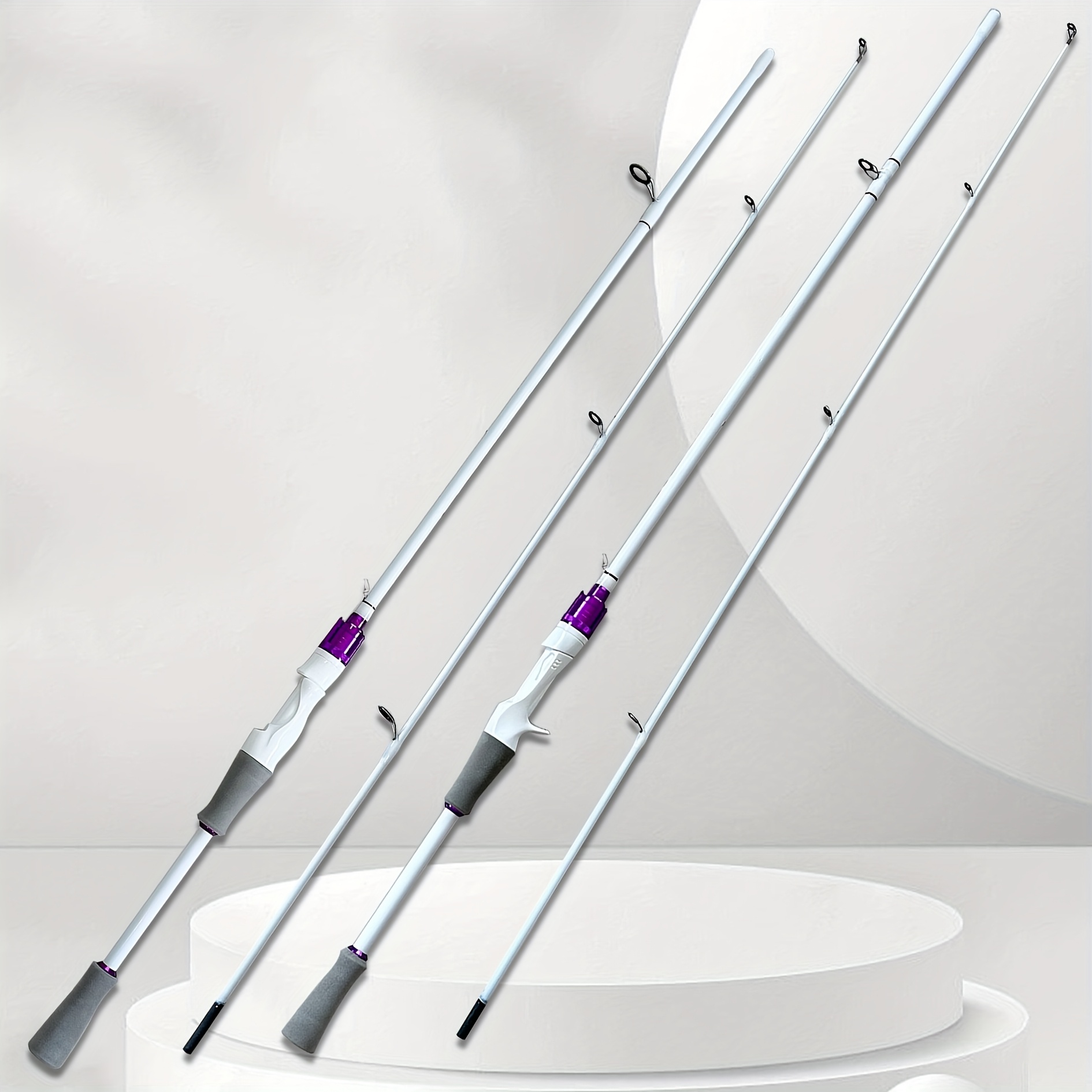 Fishing sport * as water golf Carbon fiber 70.87inch lure rod Fishing rod M  * Light weight Overall white and purple design Fishing rod suitable for *  men and women Suitable for fishing in * *