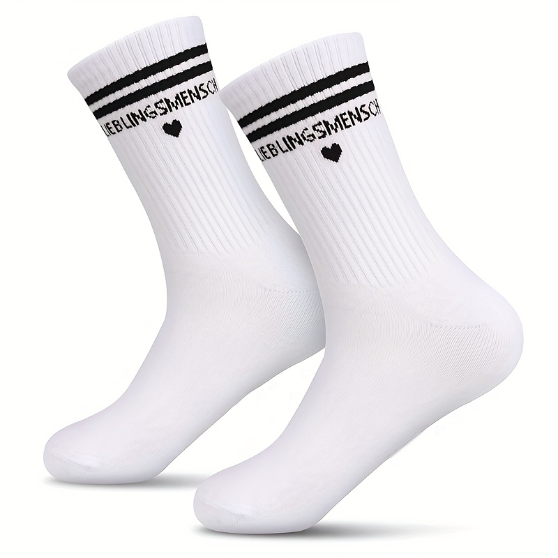 E-shop Modische Neuheiten-Socken, coole Neuheiten-Socken, „Lieblingsmensch“, Deutschland-Buchstaben „Lieblingsmensch“, lustige Sprüche-Crew-Socken,