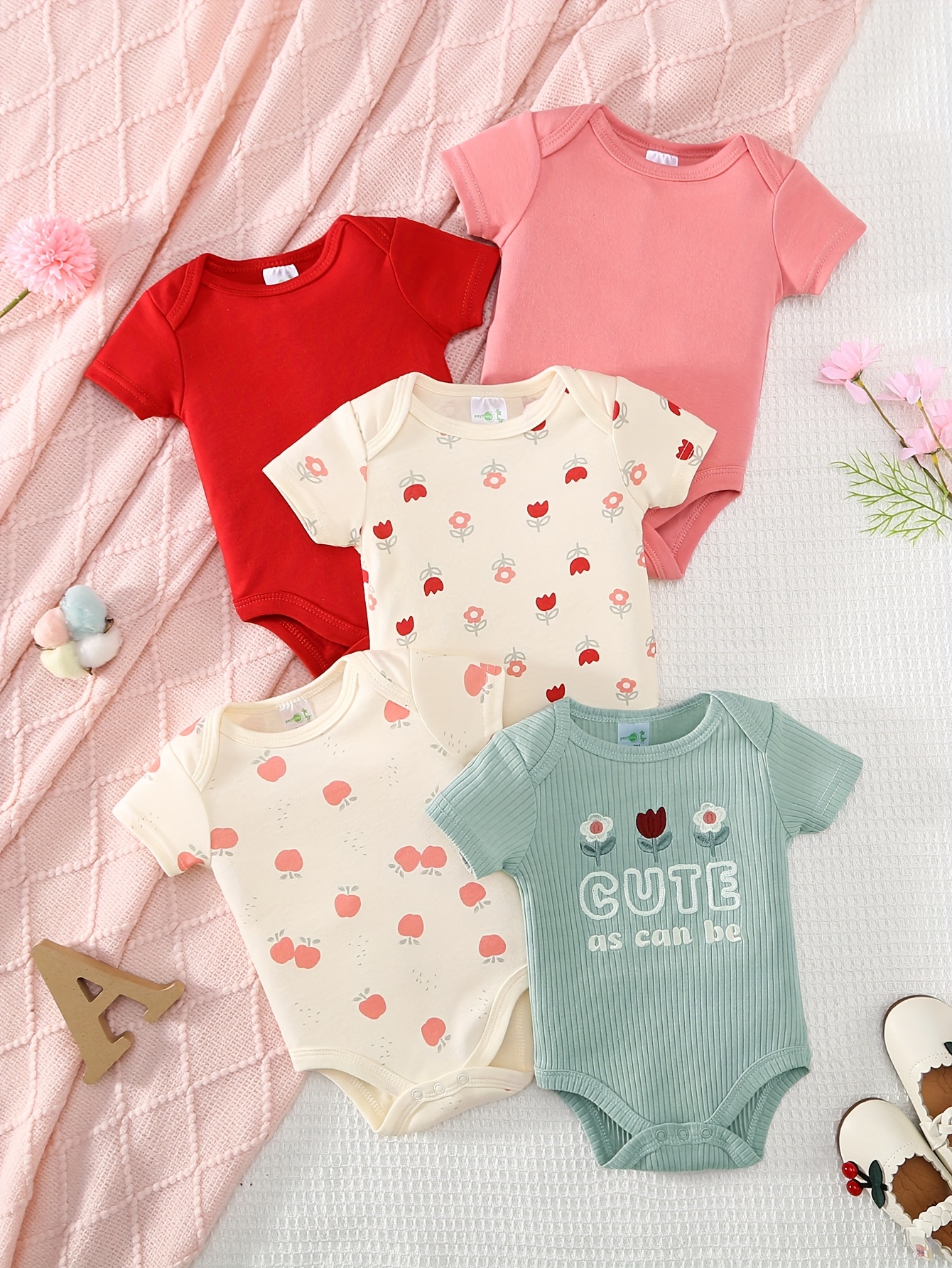 Jumpsuit Cute Baby Clothing Stores Newborn Short-Sleeved Jumpsuit