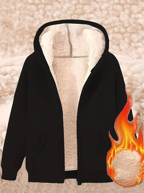 autumn winter womens autumn winter new casual warm winter fleece hooded sweatshirt jacket