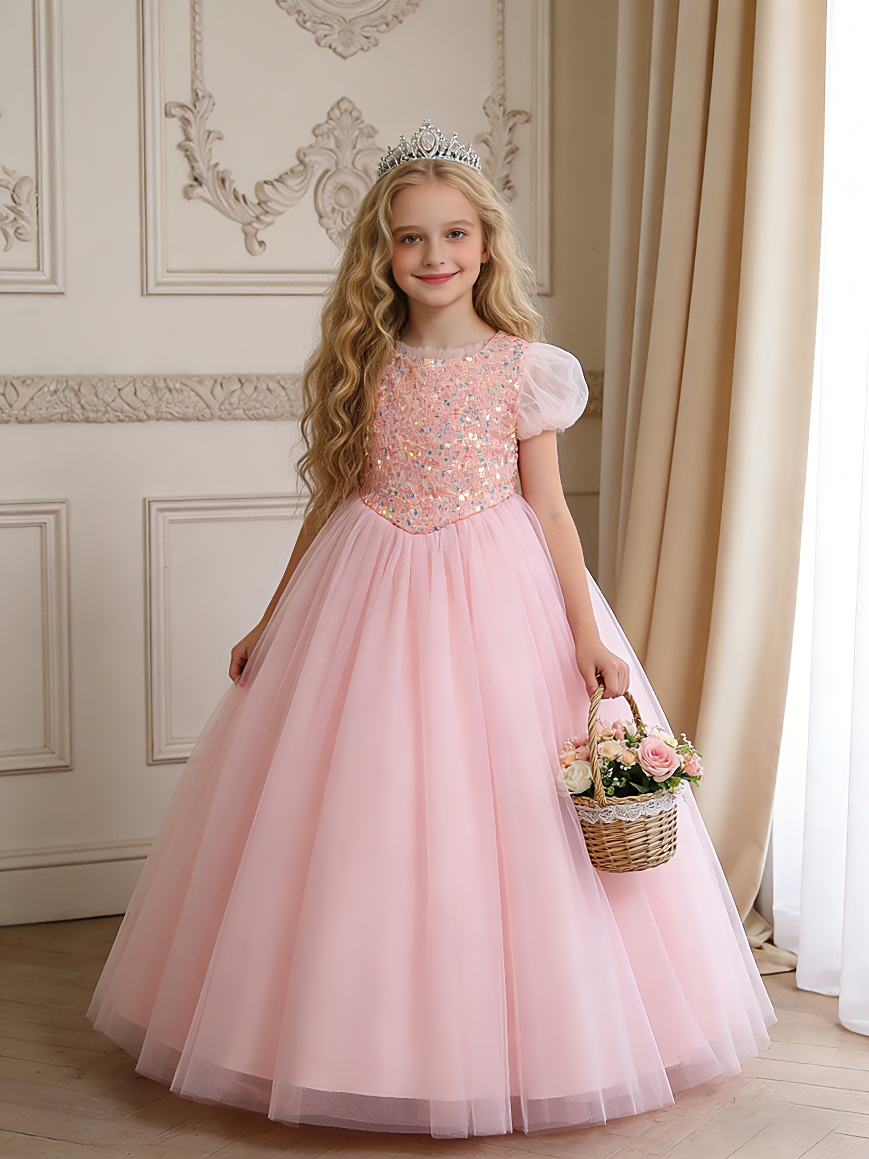 birthday dress for girl Pastel Bows Smocked Birthday Dress I Poppy Kids Co main image 0