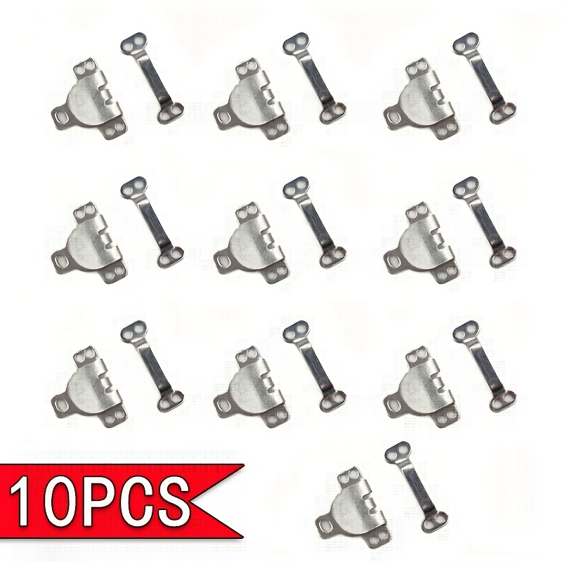 TEMU 30pcs/10pcs Metal Invisible Fasteners, Hand Sewing Hooks For Pants, Trouser Hooks, Windproof Anti-exposure Pants Hooks, Pants And Skirts - Black