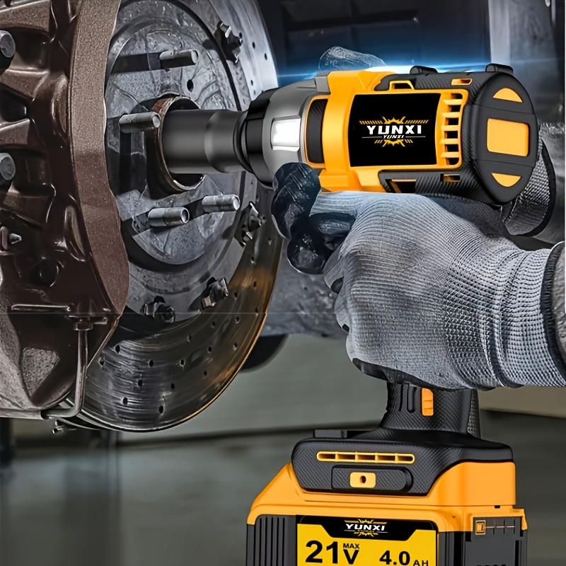 Cordless Impact Wrench Set with Lithium-Ion Battery, Charger, and Accessories for Home and Automotive Repair