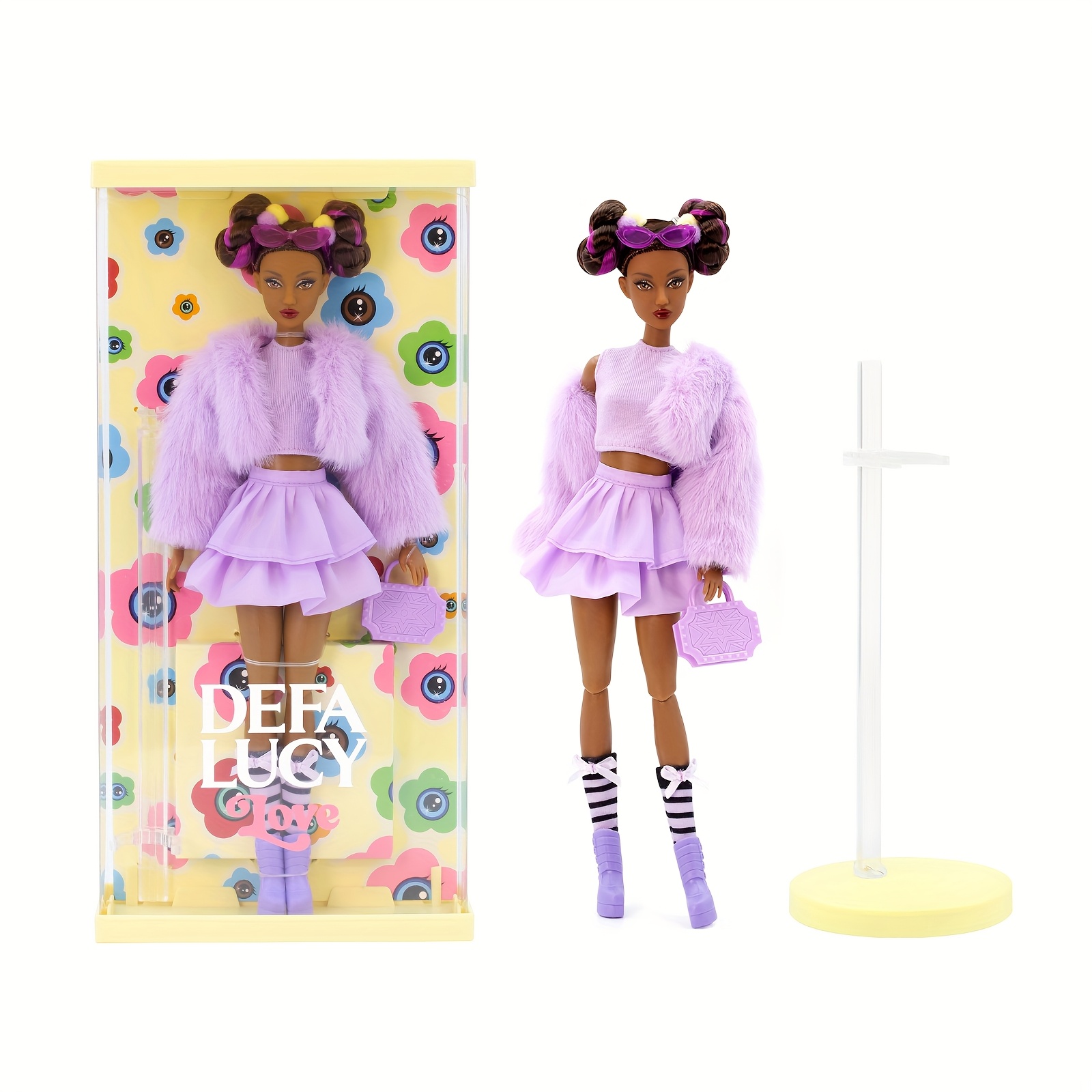 TEMU Series Dolls, With Exquisite Clothing And Makeup, Fine And Flexible Joints, Collectible Figurines, Gift Box Packaging With A Stand Included.