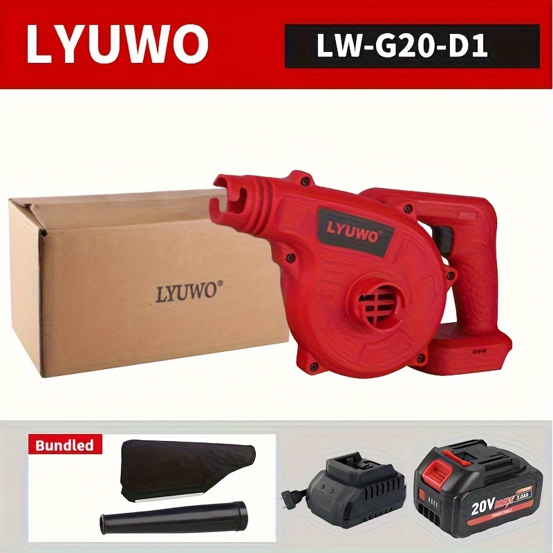 lyuwo rechargeable blower battery 20v handheld electric blower used for car interior cleaning work site snow removal and dust removal blower