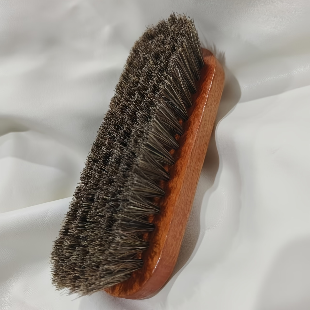 Premium Soft Bristle Brush With Wooden Handle - Gentle Detail Cleaning Tool For Leather, Clothing, Bedding & Automotive , Reusable And Durable, Brush, Detail Cleaning Tool
