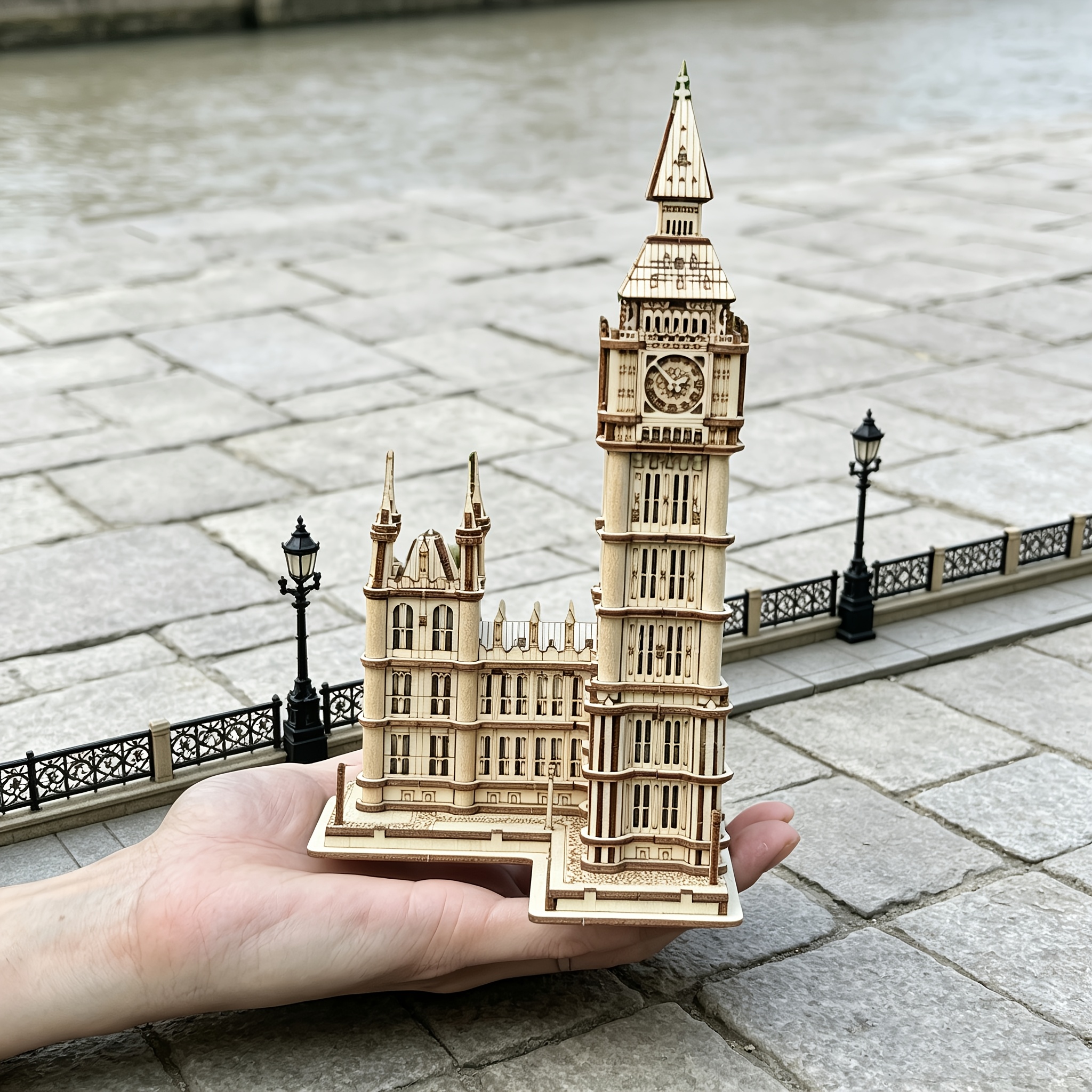 3D Wooden Big Ben Puzzle, DIY Desktop Model Kit
