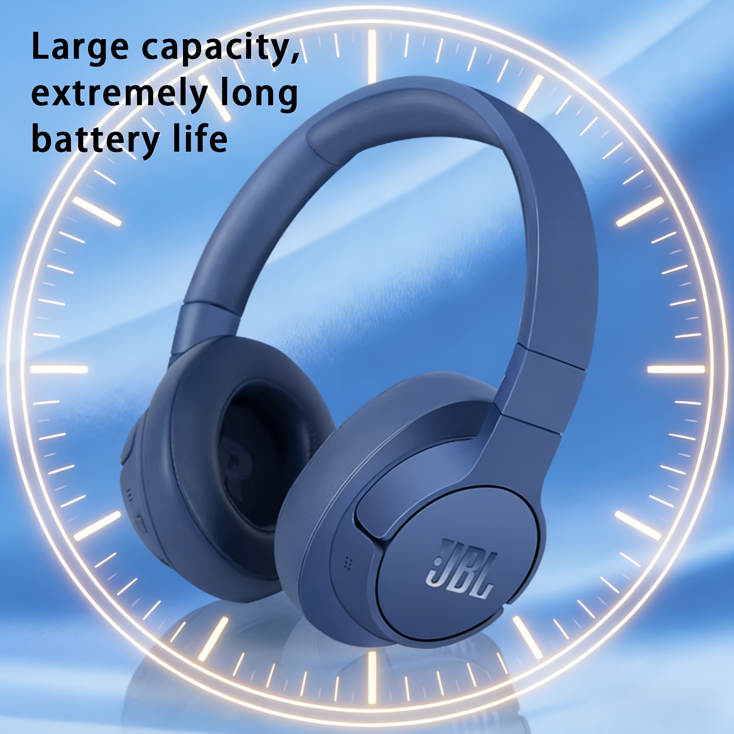 JBL T77ONC Wireless Over-Ear Headphones, BT 5.3 with 40mm Drivers for Legendary Bass, Adaptive Noise Reduction & Dual-Mode Wired/Wireless, Long-Lasting Battery & Clear Calls, Foldable Design for Travel, Ideal for Professionals, Students & Music