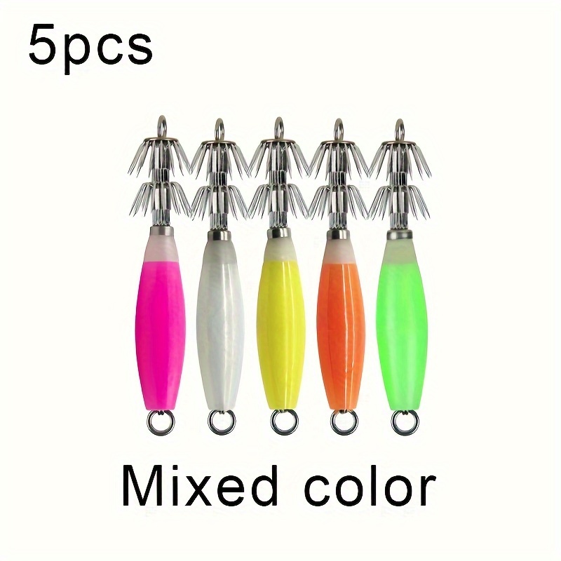 TEMU 5pcs Jig, Artificial Hard Plastic Baits, Accessories For Freshwater Saltwater