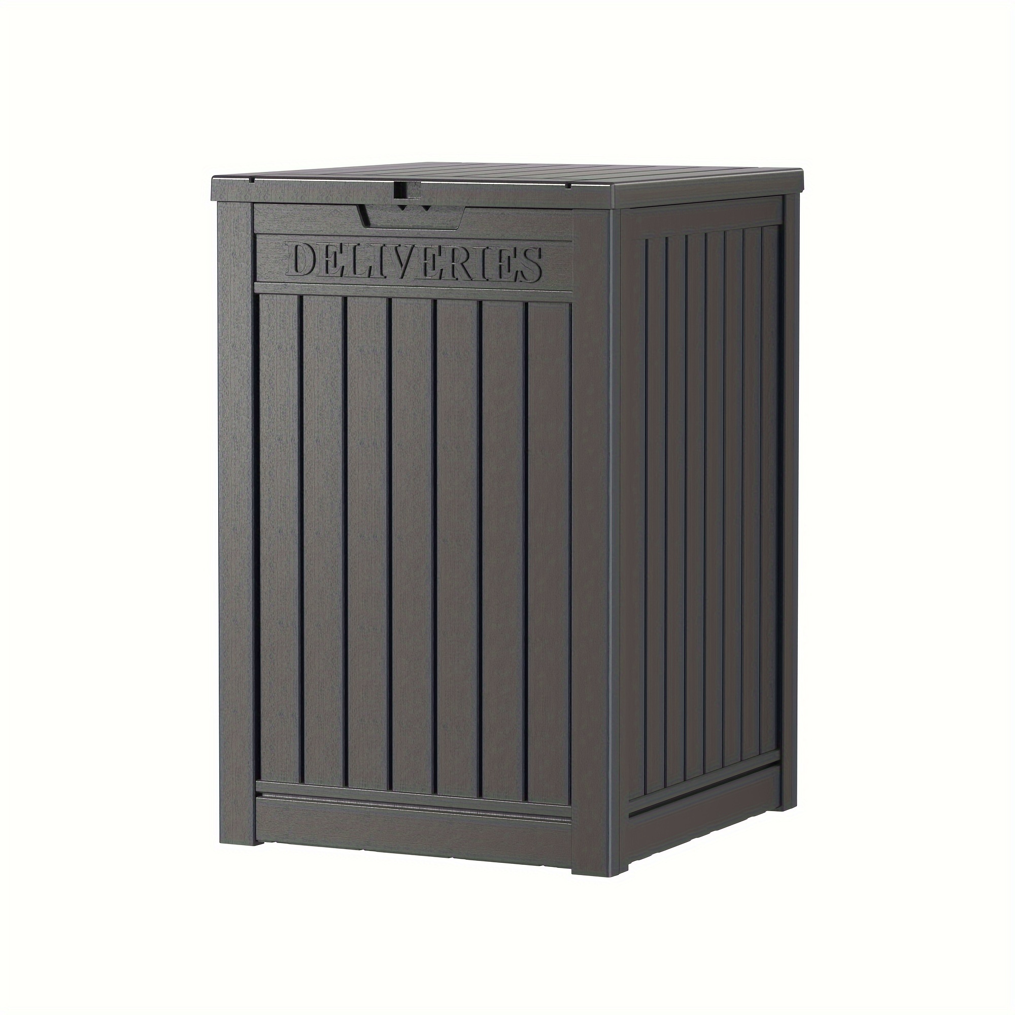 TEMU 51 Gallon Package Delivery Boxes For Outside, Lockable Outdoor Storage Box, Large Double -wall Resin Package Delivery Waterproof Deck Box For