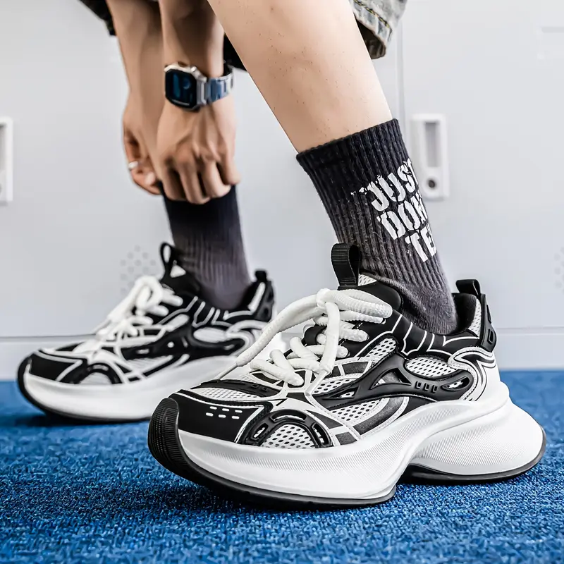 zapatillas bajas para hombre - / /, transpirable con cordones, de pvc acolchada y diseño antideslizante ideal para gimnasio o uso casual en toda temporada ( ) Detalles del producto 18
