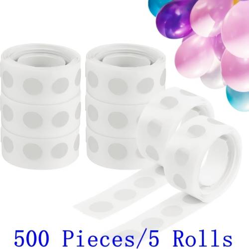 500pcs clear removable balloon dots double sided stickers waterproof no residue for party decorations wedding christmas gift wrapping