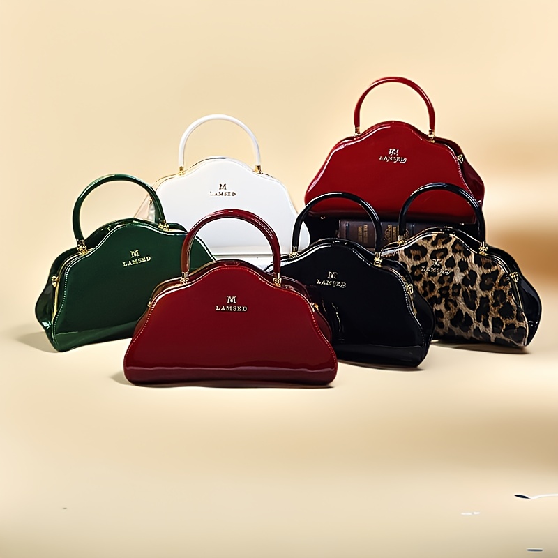 Fashionable Women's Shoulder Bag, Painted Cowhide Crossbody Bag with Adjustable Strap