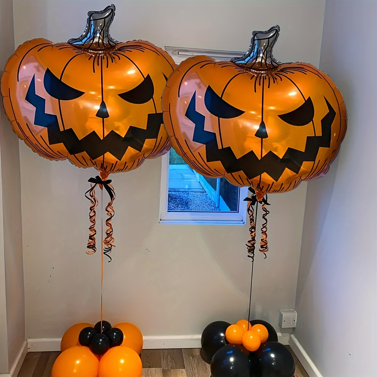 

Spooky Pumpkin Balloons: 2 Pcs Of 30 Inch Terrifying Pumpkin Foil Balloons For Party Decorations - Perfect For Parties