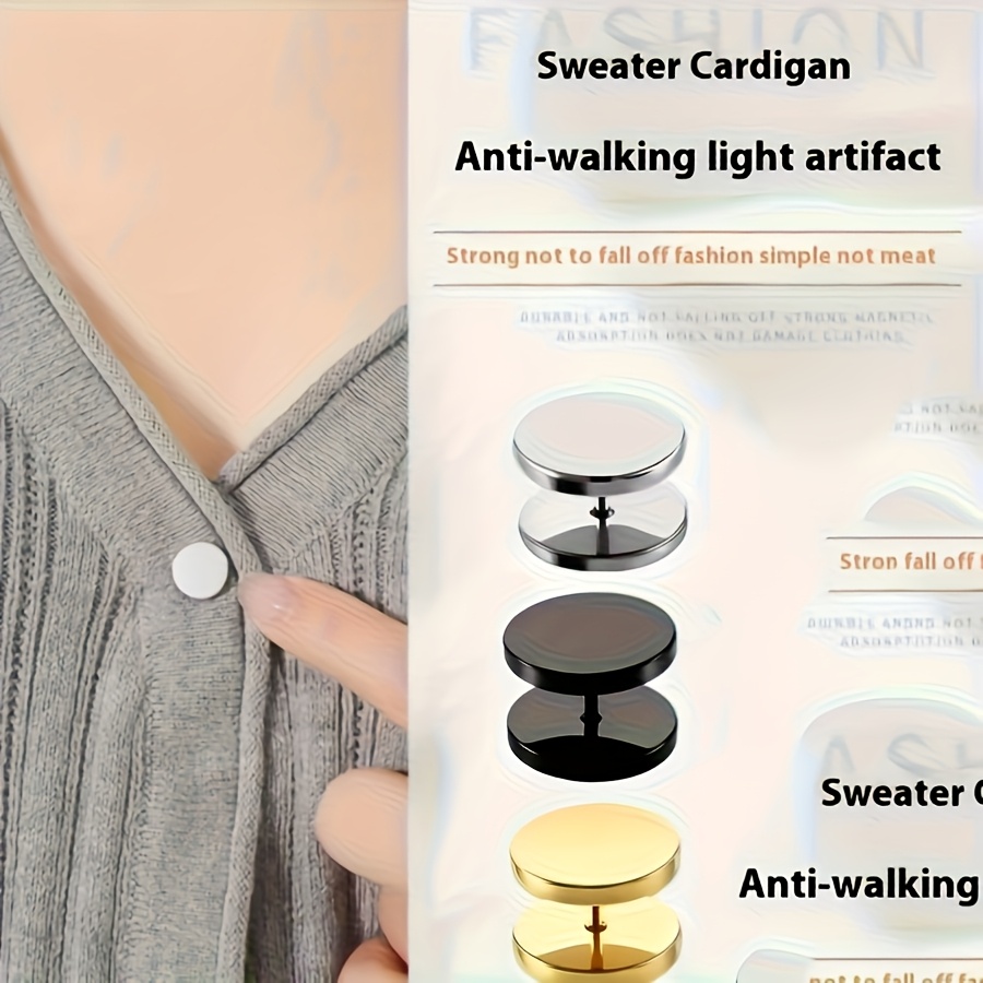 6pcs simple spiral buttons anti slip artificial buttons stainless steel snap fasteners no sewing required for secure collars and cuffs   tightening cardigans sweaters and knitwear fashionable decorative button accessories
