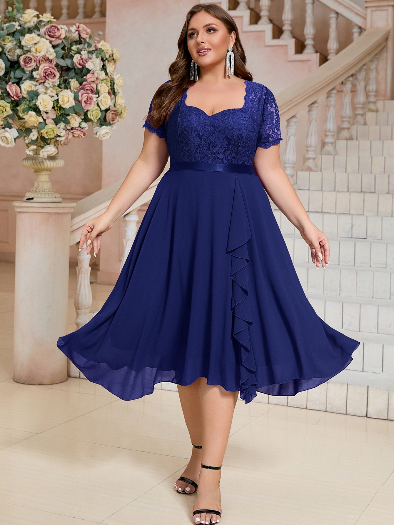 plus size plus size plus size womens bridesmaid dress lace - Temu Mauritius