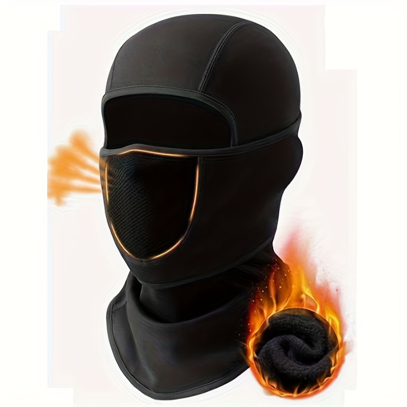 E-shop Thermische Balaclava für Herren - Winddichte Gesichtsmaske und Ohrenschutz für kaltes Wetter, leichtes, dehnbares Strickmaterial für Radfahren,
