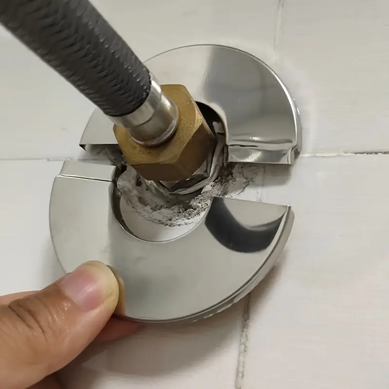 metall wasserhahn deko abdeckung geteilt dreieckige