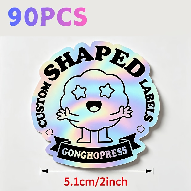 Personalized Custom Irregular Holographic Rainbow Stickers