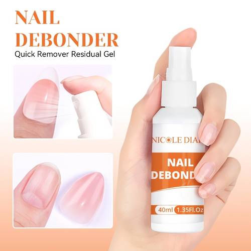 40ml spray bottle for nail remover for removing gel and jelly designed for quick and gentle removal of reusable press on nails