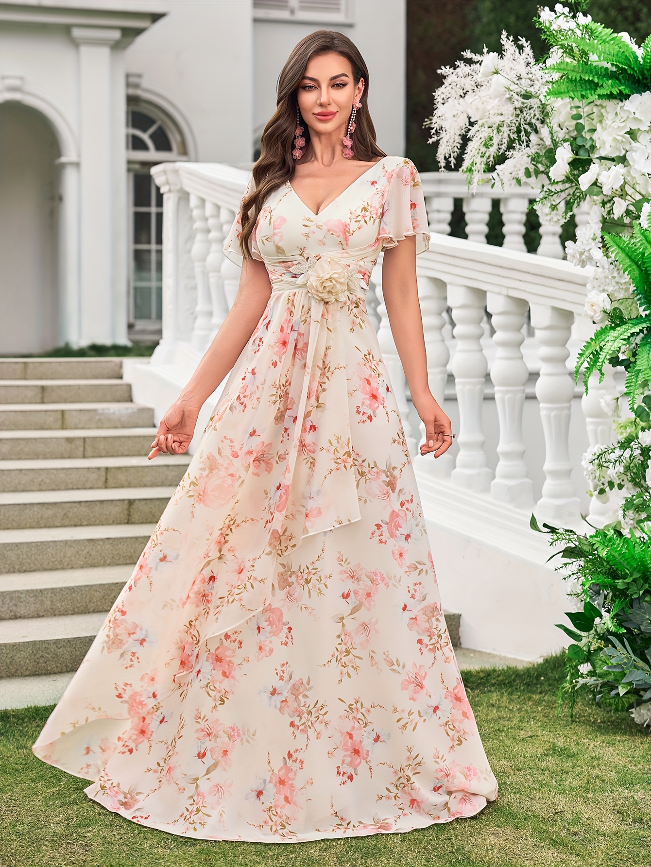 floral print bridesmaid dresses - Mauritius