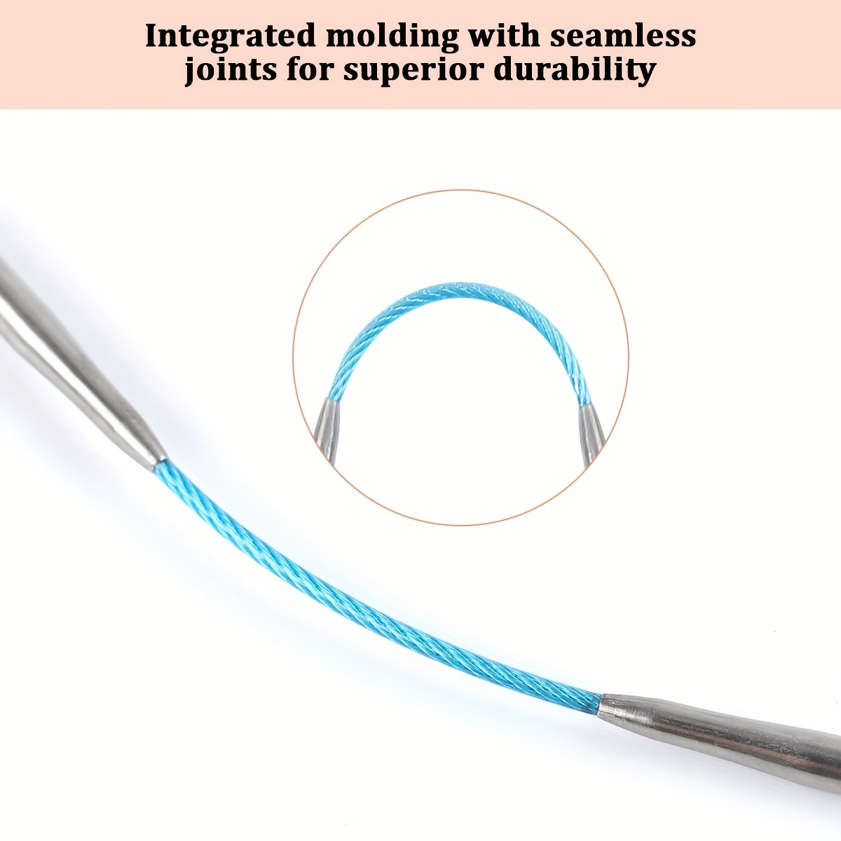 Flexible Double-Pointed Knitting Needles Set, 9 Inch