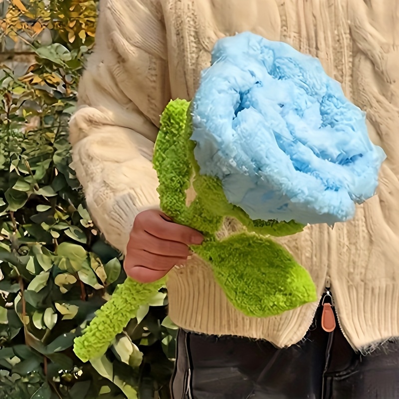 giant rose flowers set jumbo coral fleece material pipe