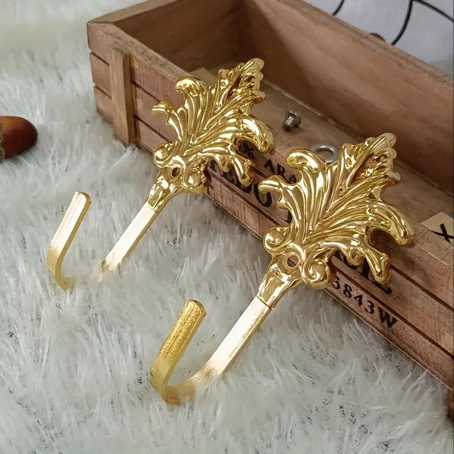 Image of 2pcs Modern Minimalist Clover Hooks, Curtain Hooks, Curtain Wall Hooks, Shower Curtain Hooks Coat Hooks