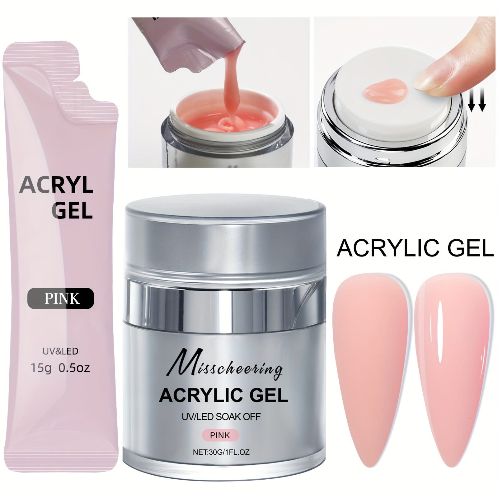 2pcs Quick Builder Nail Gel White Nude Pink Clear Nail Art Extension Gel Multifunctional Acrylic Gel Soak Off Led For Nail Salon Extension Gel
