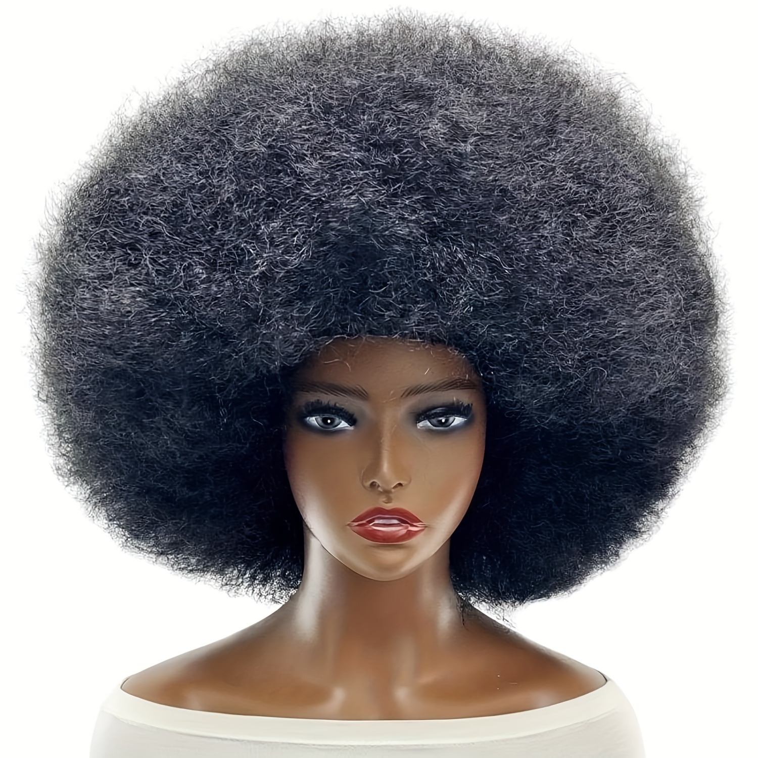 

Fun - Ultra-fluffy Short Curly Afro Wig For Women - Premium Synthetic Fibers, Large Bouncy Puff - Perfect For Cosplay, Parties, And Everyday Glam