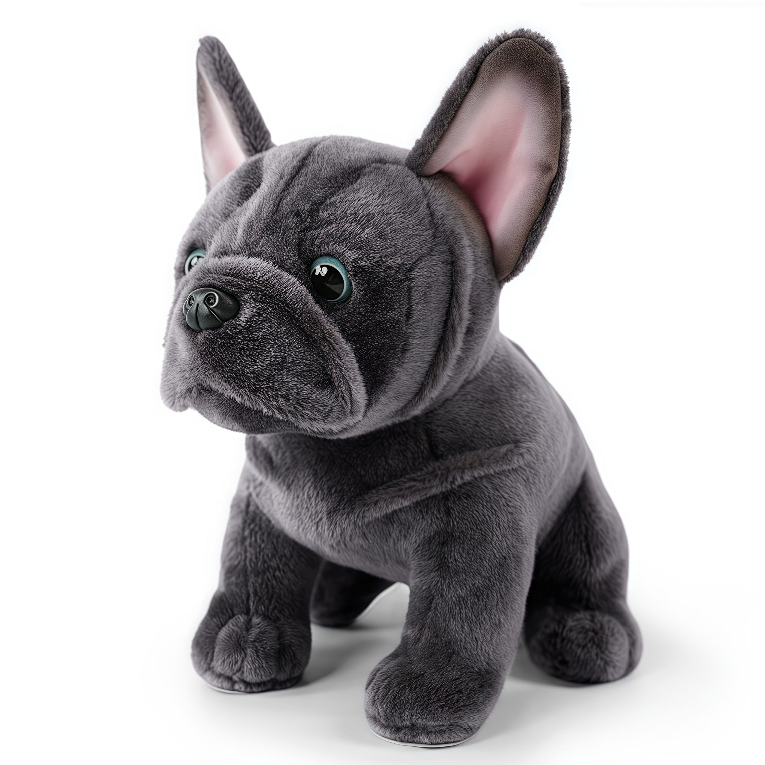 Standing Ears French Bulldog Stuffed Animal - Ultra Soft Plush Frenchie Dog Toy, Fluffy Stuffed Puppy Gift For Kids And Dog Lovers