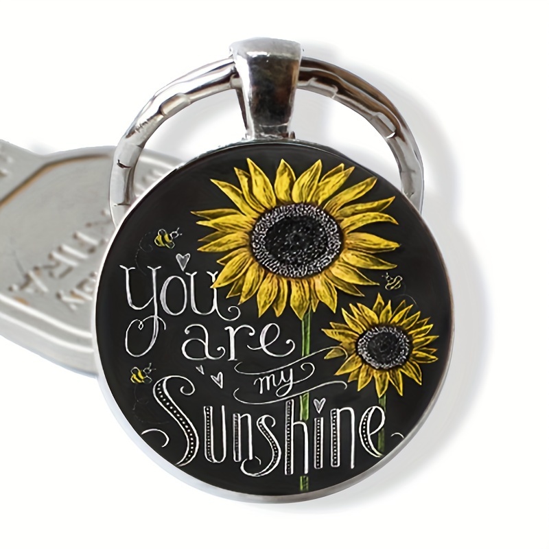 

1pc Alloy Round Keychain Pendant - " My " Inspirational - Decorative Ladies Key - For Car And Bag