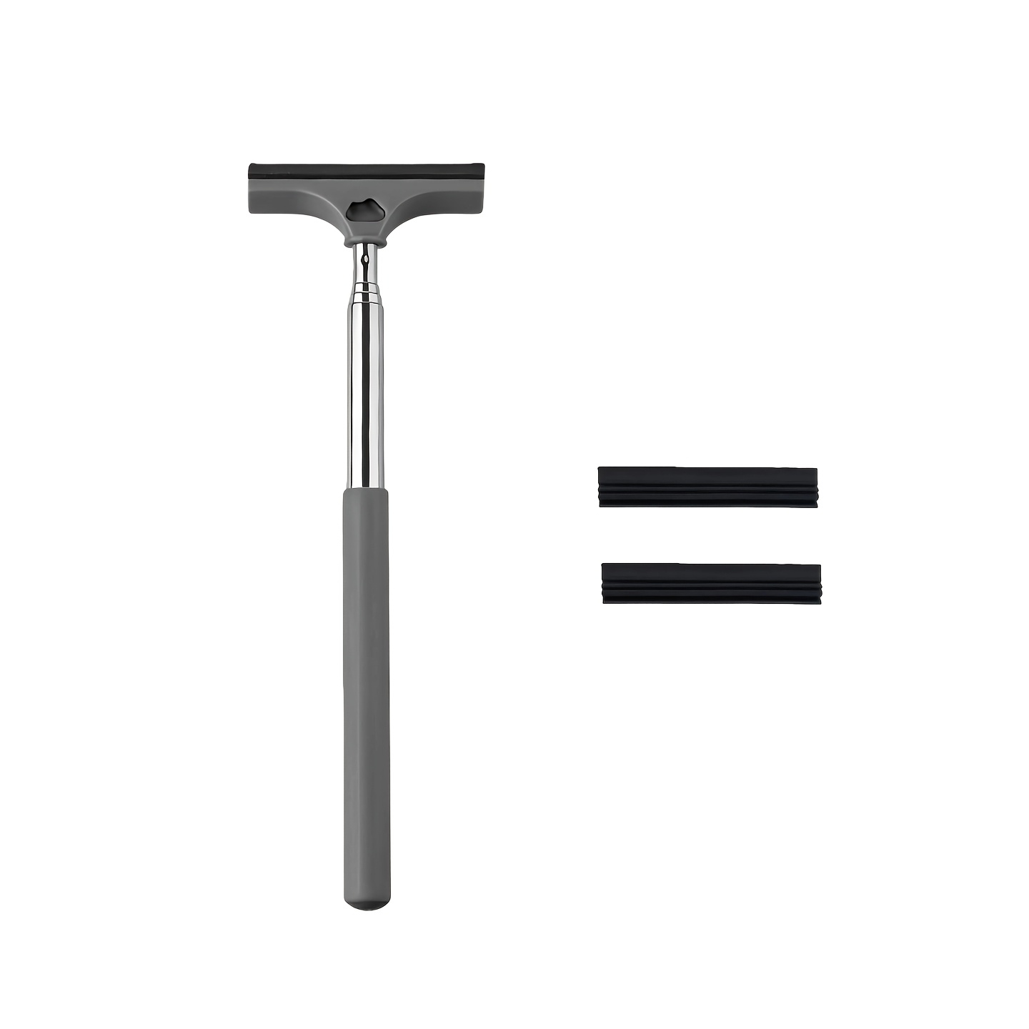 TEMU 1 Telescopic Aquarium Scraper Brush With 2 Brush Heads, Metal Extendable Handle, Telescopic Algae Scraper, For Removing Dirt, Safe For Glass