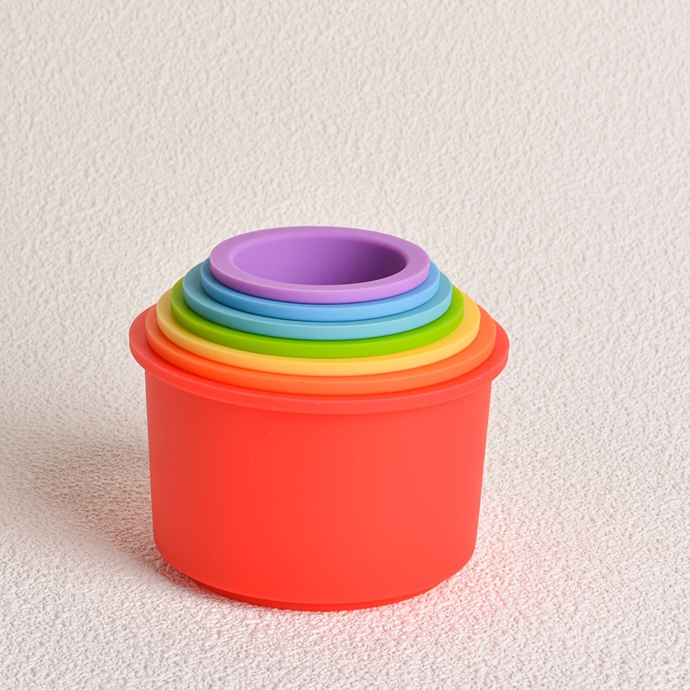 Educational Stacking Cups in Baby Beach Bathroom Bath Set, Interactive  Game Fun Stacking Tower Christmas Halloween Tha