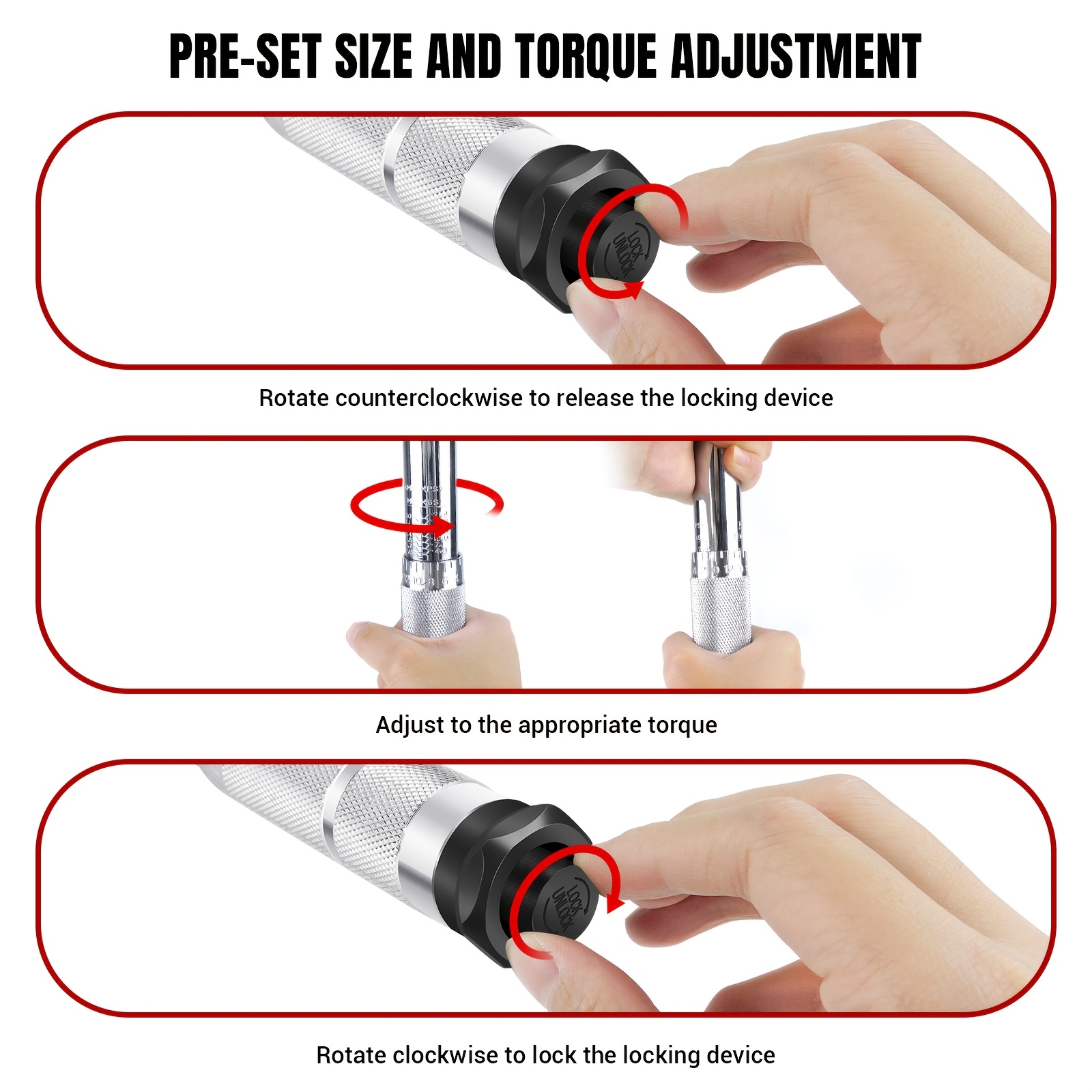 Drive Torque Wrench Precision Click Type Tool for Bikes
