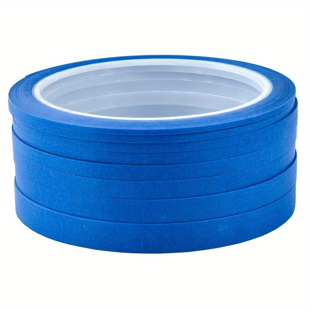 E-shop Blaue Papier-Maskingtape Washi-Tape für Nageldesign, Malerei, Sprühmalerei als Kleidungsdesign-Drapierpapier. 8 Rollen pro Packung: 2mm, 2,5mm,