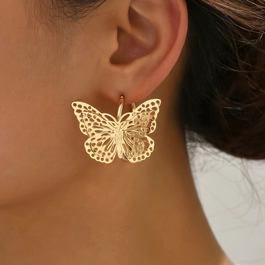3D Butterfly Earrings for Women Spring Season Accessory