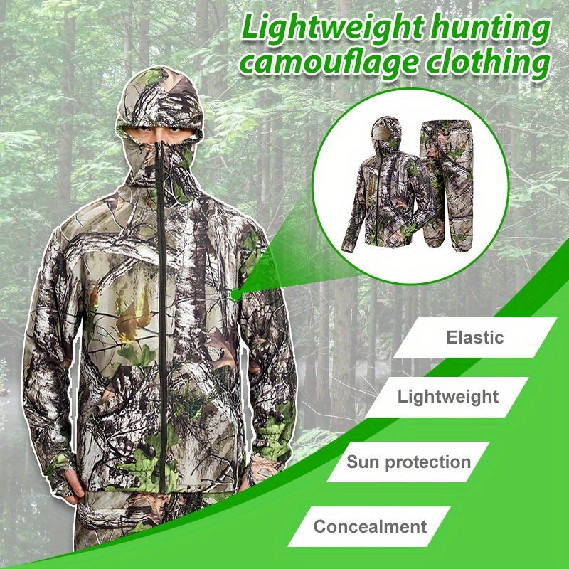 Tarnumhang Für Jagd & Vogelbeobachtung - Atmungsaktiver 3D Tarnmantel 160x120cm