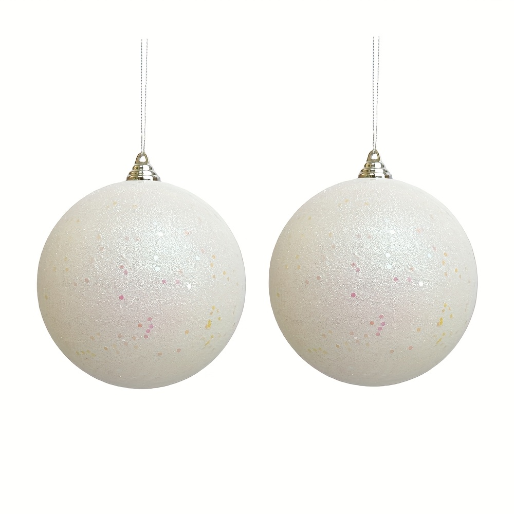 TEMU Set Of 2 / Sphere / Colorful White / Home Decoration, Christmas Decoration, Decorative Hanging Ornaments
