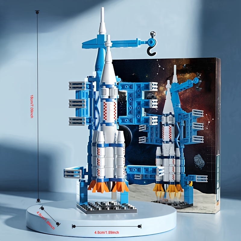Small Particles Space Rocket Building Block Toy Set