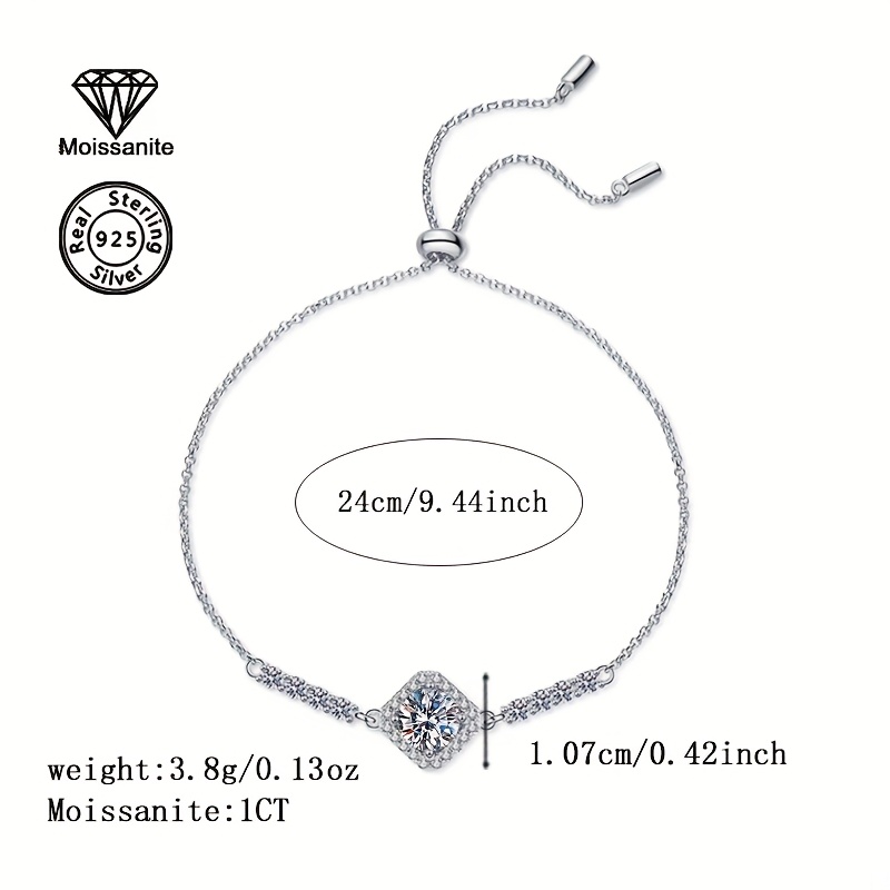 Women's 925 Silver Moissanite Versatile Bracelet
