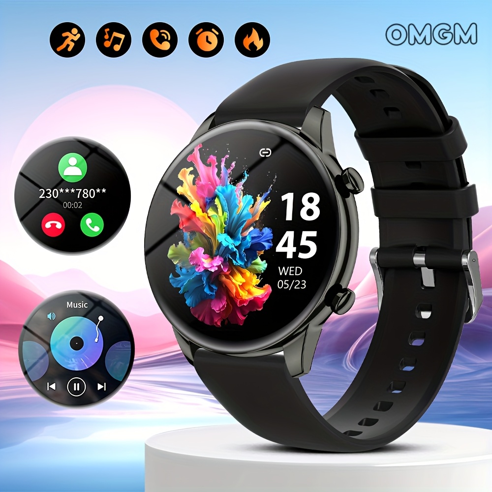 Smartwatch táctil de pantalla completa de pulgadas para hombres y  mujeres Rastreador de actividad física con */mensajes, control de músi