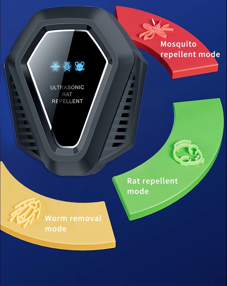 High-Tech Electronic Cat, White | Multi-Frequency Ultrasonic Pest Repeller, USB Powered, with AI Dynamic Frequency Adjustment, Safe for Humans and Pets, Effective Against Mice, Flies, Cockroaches, and More