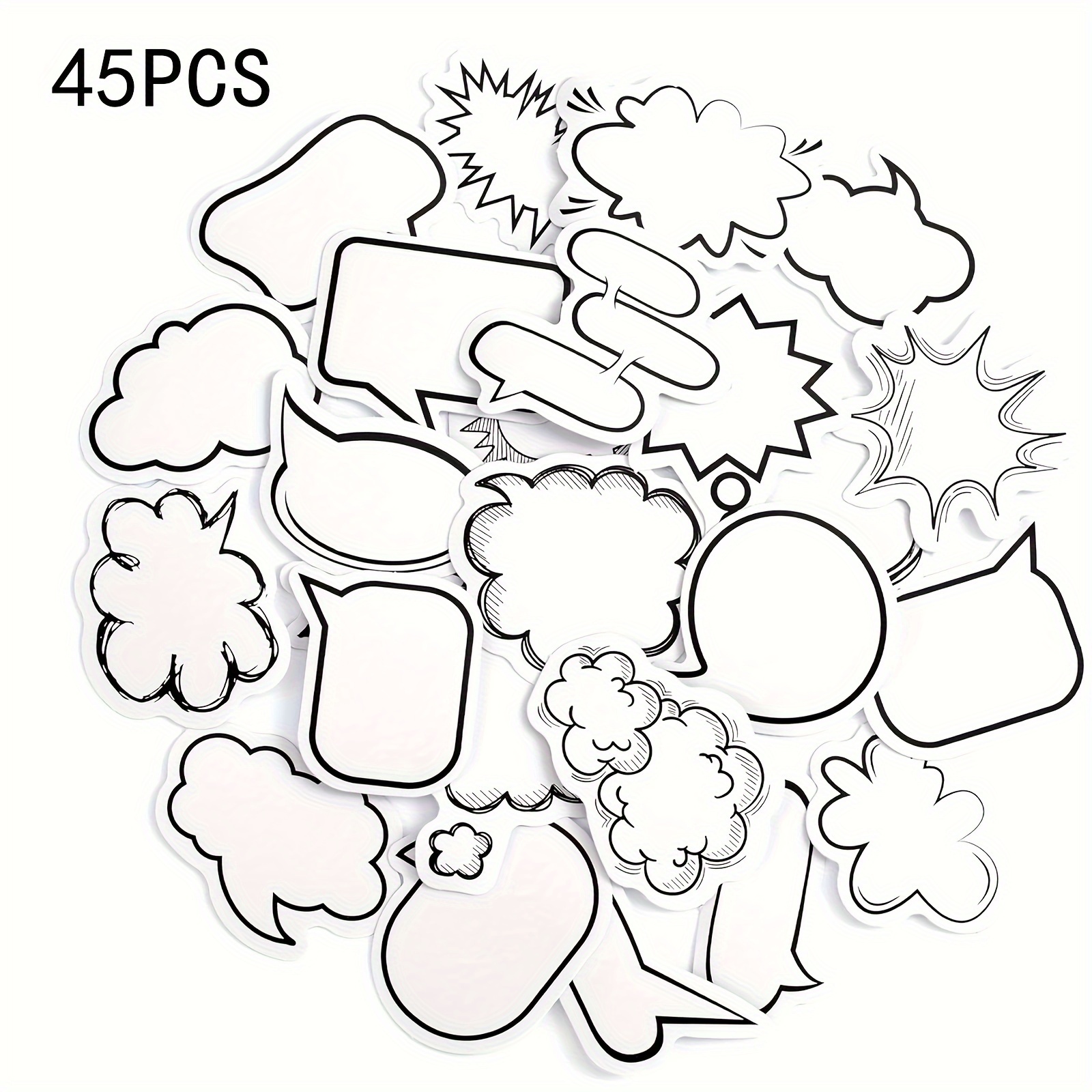 45/135pcs Box Paper Stickers, Cute Label Stickers, Assorted Shape Paper Stickers, Adhesive Labels For Scrapbooking, Planners, Calendar