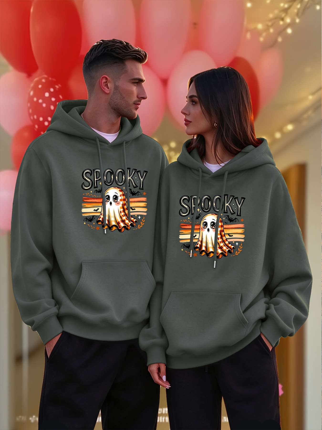 Matching Hoodie Set Couples 2pcs Cozy