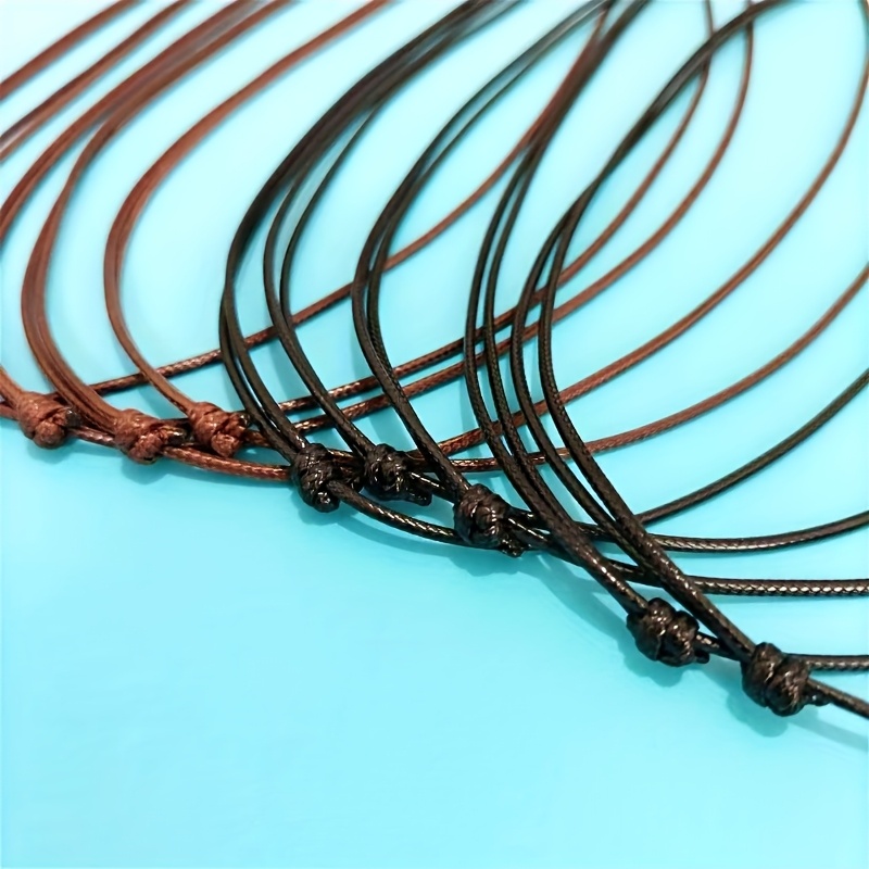 10pcs High-quality Wax Rope Necklaces, Adjustable Length