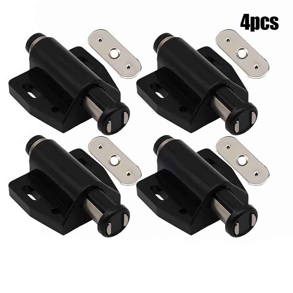 TEMU 4pcs Magnetic Cabinet Door Bouncer - Magnetic Touch Latch, Push Open Cabinet Door Latches And Catches, Push Release Opener Door Magnets For